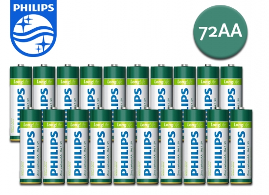 Deal Donkey - 72 Philips Aa Longlife Batterijen