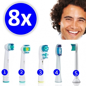 Deal Donkey - 8 Universele Opzetborstels Geschikt Voor Oral-b, Braun En Philips Tandenborstels