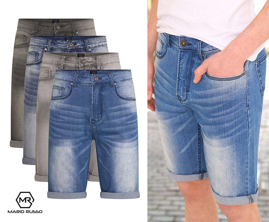 Deal Donkey - Mario Russo Denim Shorts - Verkrijgbaar In 4 Kleuren