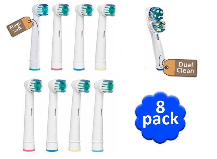 Deal Donkey - Opzetborstels - 8 Stuks - Geschikt Voor Oral-B / Braun Tandenborstels