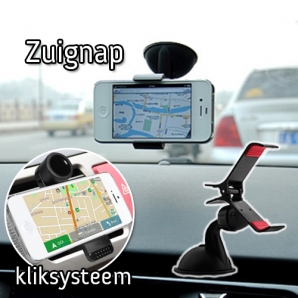 Deal Donkey - Universele Smartphone- Of Gps-houder (Zuignap Of Kliksysteem)