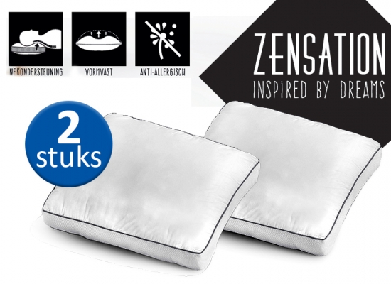 Deal Donkey - Zensation 3D Air Box Kussens - Nek Ondersteunend En Anti-Allergisch - 2 Stuks