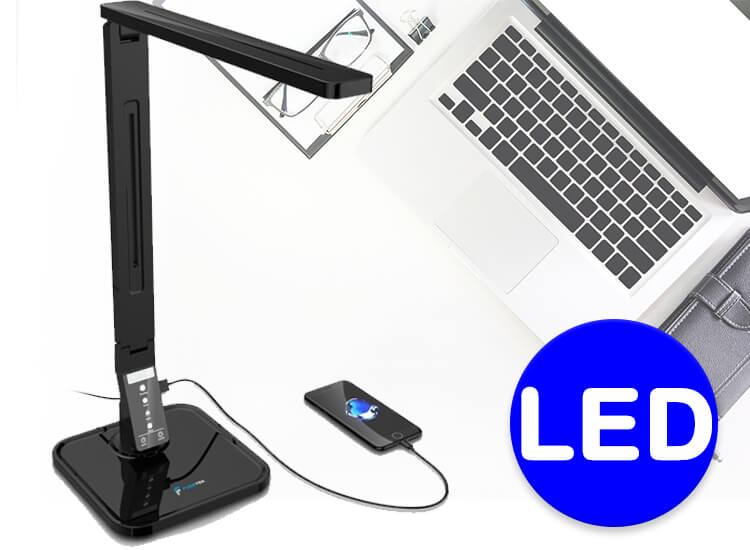 Deal Donkey - Zwarte Bureaulamp Met Usb-Poort - De Perfecte Bureaulamp Die Alles Kan