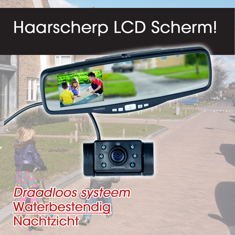 Doebie - Grundig draadloos achteruitrij camera set