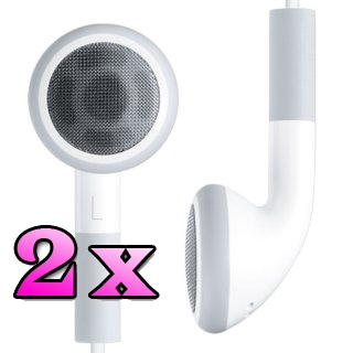 Gadgetknaller - 2x Headphone setjes voor iPad, iPod of iPhone