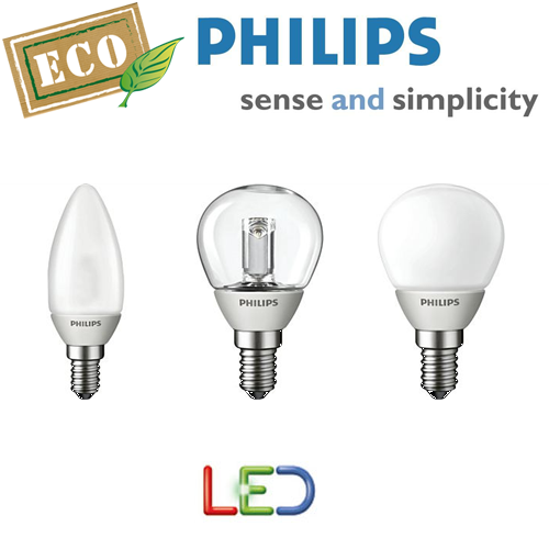 Gave Aktie - 5x Philips Novallure LED 2W E14 Kaars mat