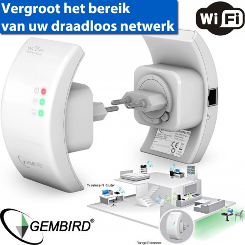 Gave Aktie - Gembird WiFi Versterker