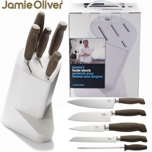 Gave Aktie - Jamie Oliver Professionele Messenset Met Blok Gave Aktie - Jamie Oliver Professionele Messenset Met Blok