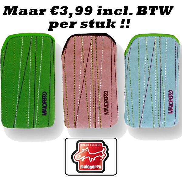 Gave Aktie - Maloperro I-phone Case Stripe - Pink/green/blue