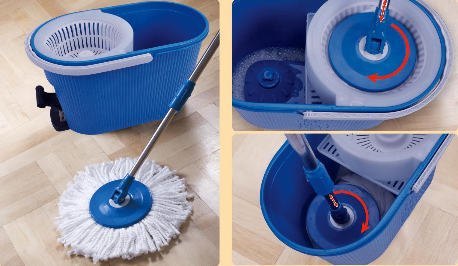 Gave Aktie - Multifunctionele Spin Mop Platinum 360Graden