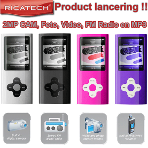 Gave Aktie - Nieuw !! Ricatech 4Gb Mp4 Speler Met Video/foto Camera 2Mp