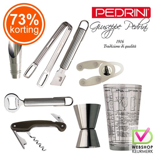 Gave Aktie - Pedrini luxe wijn- en cocktailset