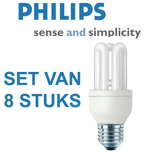 Gave Aktie - Philips Genie Spaarlampen 8 Stuks