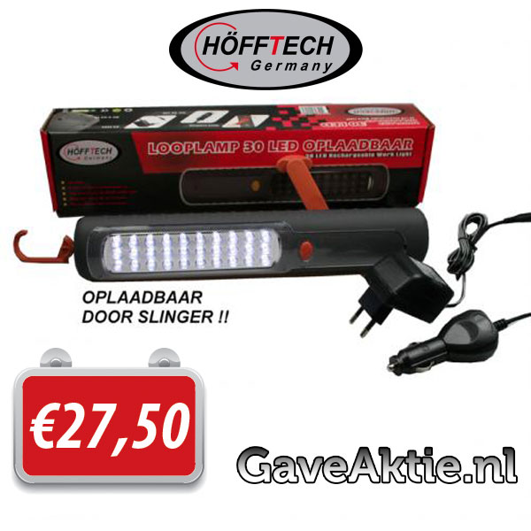 Gave Aktie - Profi Looplamp 30 Led Oplaadbaar