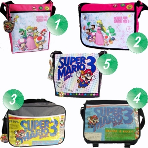 Gave Aktie - Schouder/school Tas Met Nintendo Figuren Of Super Mario