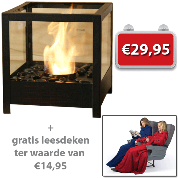 Gave Aktie - Sfeerhaard Met Gratis Leesdeken Twv €14,95