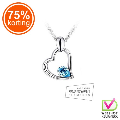 Gave Aktie - Swarovski Elements Collier Blauw