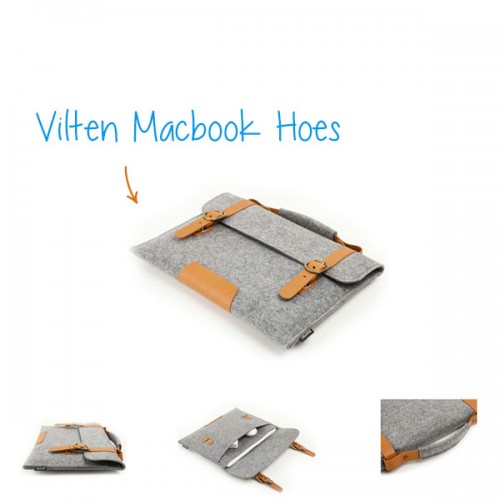 Gave Aktie - Vilten beschermhoes Macbook 15