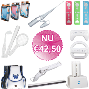 Gave Aktie - Wii Mega Accessoires Bundel Pack!!