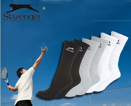 Groupdeal - 18 paar sportsokken van het topmerk Slazenger!