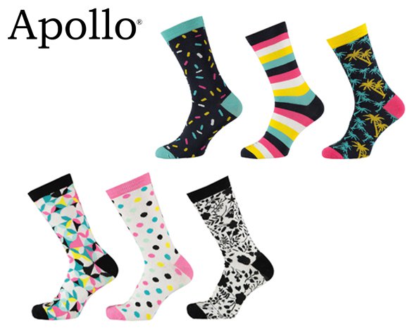 Groupdeal - 6-Pack Apollo For You Sokken