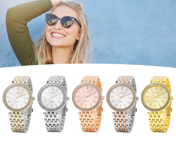 Groupdeal - Contena Kristal Horloge