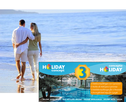 Groupdeal - Holiday Hotelcheque 3 overnachtigingen voor €9,95 voor 2 personen!