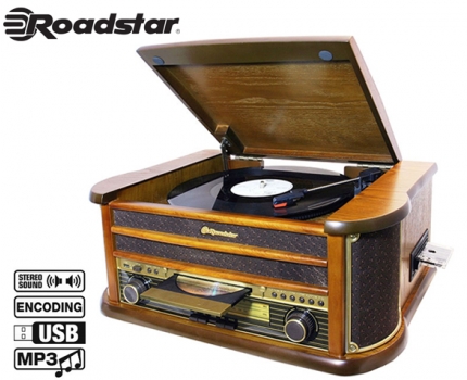 Groupdeal - Roadstar Vintage Houten Muziekcentrum