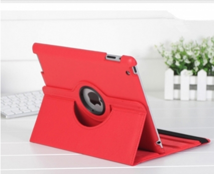 Groupdeal - Roterende (kunst)leren case voor iPad/Galaxy Tab