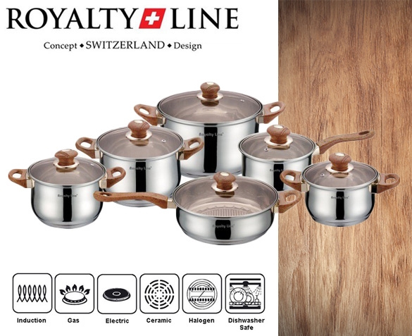 Groupdeal - Royalty Line Switzerland 12-delige pannenset