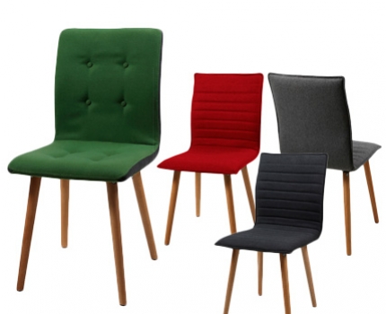 Groupdeal - Seater Eetkamerstoelen met eikenhouten poten