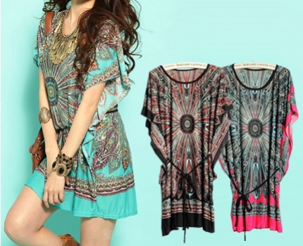 Groupdeal - Tuniek met bohemian paisley motief