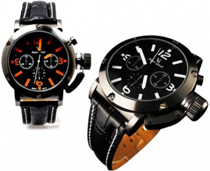 Groupdeal - V6 Superspeed Black-Orange herenhorloge