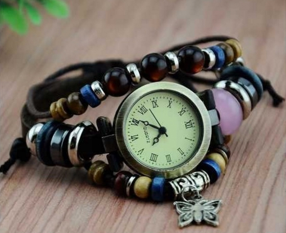 Groupdeal - Vintage Armbandhorloge met Kralen