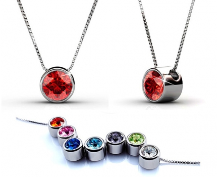 Groupdeal - Witgoud Vergulde Ketting met Swarovski Elementen