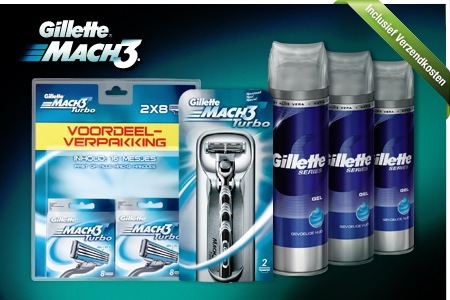 Groupon - € 59 Voor Een Gillette Mach3 Totaalpakket Met Houder, 18 Mesjes, 3X Scheergel En Inclusief Verzendkosten (Waarde € 91,34)