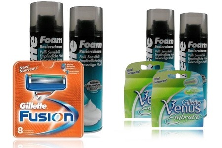 Groupon - Gillette Fusion Of Gillette Venus Embrace Scheermesjes Inclusief Scheerschuim Bij Drogisterij.net Vanaf € 24,95