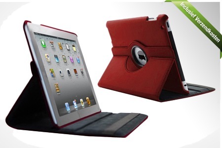 Groupon - Roterende Leren Ipad Case-én-standaard-in-1 In Verschillende Kleuren, Inclusief Verzendkosten (Vanaf € 19)