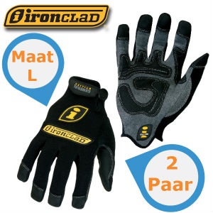 iBood - 2 paar ironclad werkhandschoenen maat L iBood - 2 paar ironclad werkhandschoenen maat L