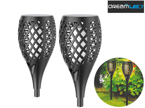 iBood - 2x DreamLED Solar Flame Tuinlamp