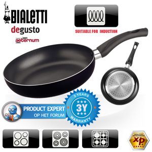 iBood - Bialetti deGusto Inductie Simplicity Koekenpannen 24 & 28 cm - geschikt voor alle warmtebronnen iBood - Bialetti deGusto Inductie Simplicity Koekenpannen 24 & 28 cm - geschikt voor alle warmtebronnen