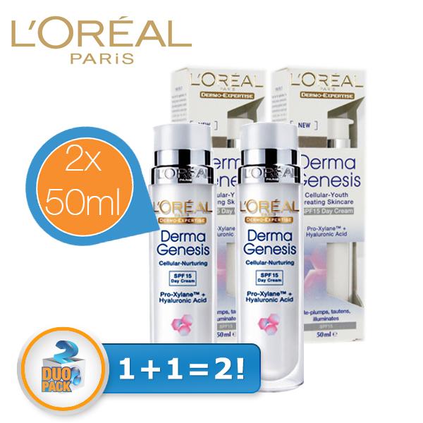 iBood Health & Beauty - 2x L'oreal Derma Genesis Dagcreme SPF 15