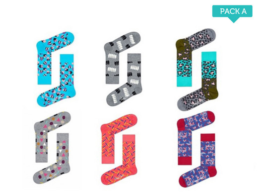 iBood Health & Beauty - 6x Happy Socks | Keuzeoptie