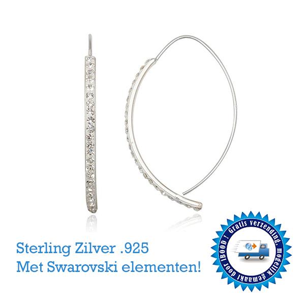 iBood Health & Beauty - Zilveren oorbellen met Swarovski Element