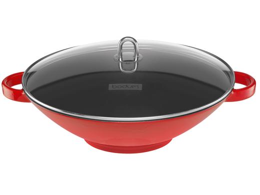 iBood Home & Living - Bodum Wokpan (37cm) in rood of zwart