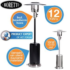 iBood Home & Living - Boretti Nero terrasverwarmer incl. gasdrukregelaar en afdekhoes