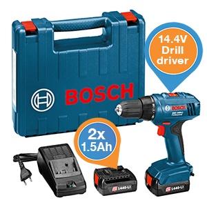 iBood Home & Living - Bosch Blauw GSR 1440-Li Accuboor-/schroefmachine + 2x 1,5 Ah accu