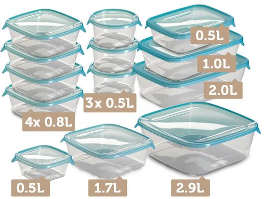 iBood Home & Living - Curver set van 13 vershoudbakjes Fresh&Go met hermetisch afsluitende deksels