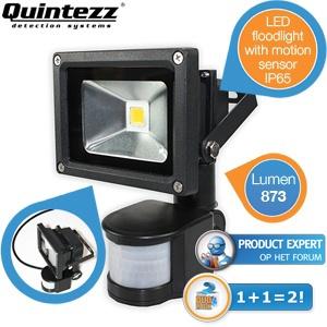 iBood Home & Living - Duo pack Quintezz floodlights met bewegingssensoren ? verlicht in één klap een groot terrein