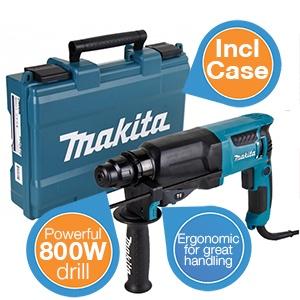 iBood Home & Living - Makita krachtige combihamer SDS-Plus 800 Watt